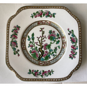 Colclough China Asian Inspired Salad Plate Square Shape Replacement Dish Vintage